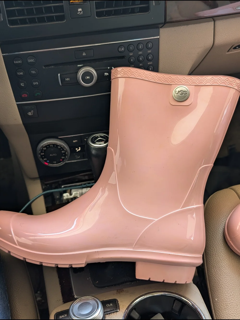 UGG Ladies' Pink Gloss Rain Boot
